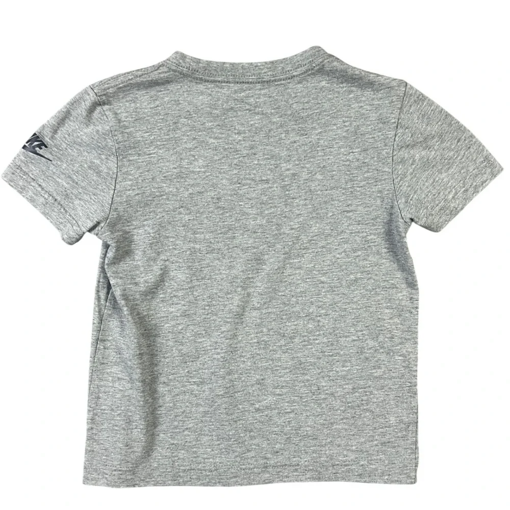 Nike T-Shirt‎ Kids 6 Gray Short Sleeve Futura Logo Graphic Athletic Cotton Tee
